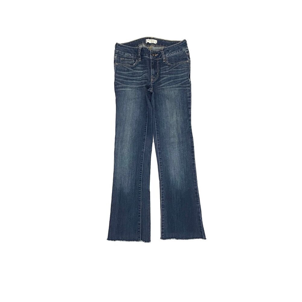 Bullhead Black Slim Boot raw‎ Hem Women's size 3 Dark Blue Denim jeans